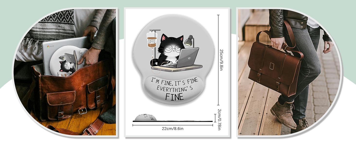 Ergonomic Mouse Pad Perfect Size Easy to Carry