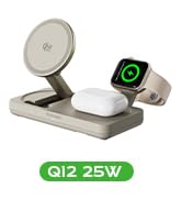 MFi Certified by Apple, THREEKEY 3-in-1 Charging Station, Qi2 25W Fast MagSafe Charger, Wireless ...
