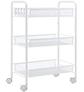 JANE EYRE 3-Tier Rolling Utility Storage Rack Cart on Wheels, Trolley Craft cart, Multi-Purpose O...