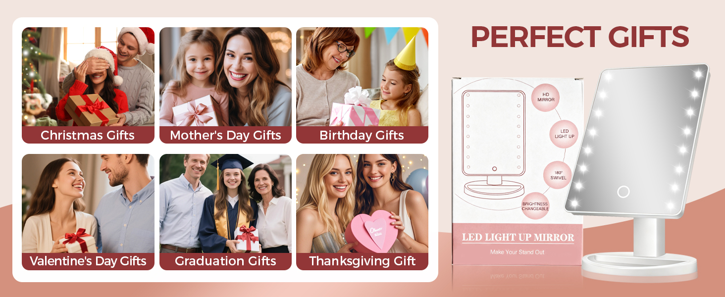 make up mirror with lighting perfect Valentine&amp;#39;s Mother&amp;#39;s Day Christmas gift for mom wife girlfriend