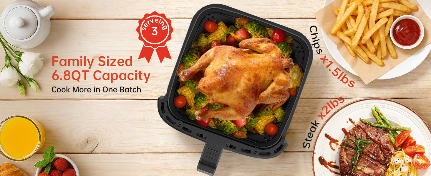 Family-Sized Capacity: Cook More in One Batch