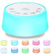 Color Noise Sound Machines with 10 Colors Night Light 25 Soothing Sounds and Sleep White Noise Ma...