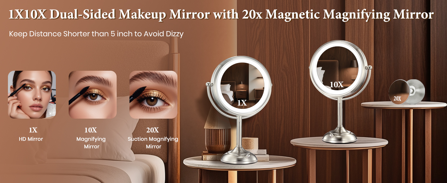 lighted makeup mirror