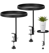 2Pack Window Plant Shelves Stand Holder 7.9inch Adjustable Windowsill Clamp Tray Round Metal Wind...