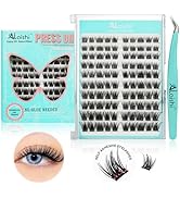 No Glue Needed Lashes,Lash Clusters Kit, DIY Cluster Eyelash Extensions 10-18mm,100pcs Fluffy D C...
