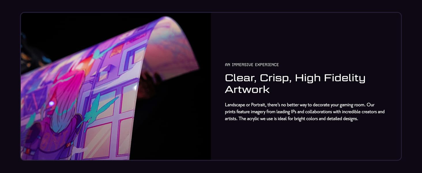 Clear, Crisp, High Fidelity Artwork