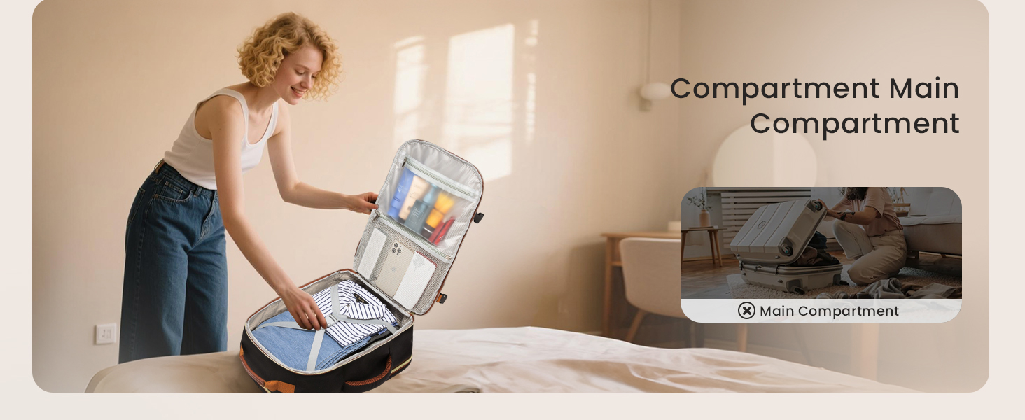 Travel Backpack for Women &amp;amp; Men, Airline Approved Carry On Luggage