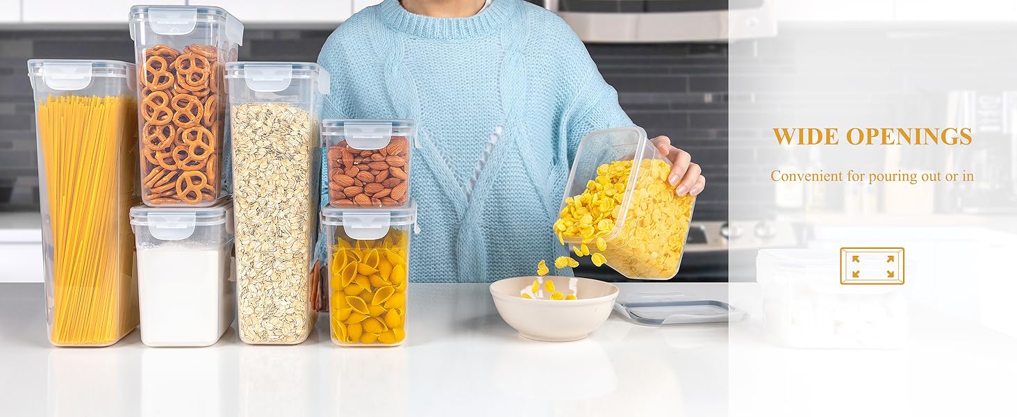 MR.SIGA 12 Pack Airtight Food Storage Container Set, Various Volumes