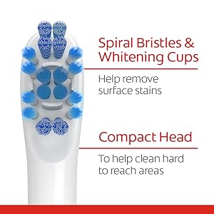 spiral bristles whitening cups compact head