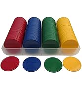 Smartdealspro Opaque 1 1/2 Inch Plastic Counting Counters Poker Chips for Casino Card Games