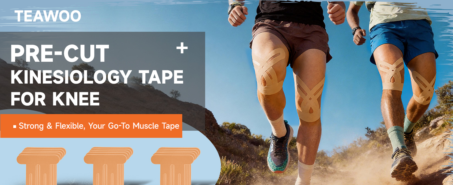 PRE-CUT KINESIOLOGY TAPE FOR KNEE