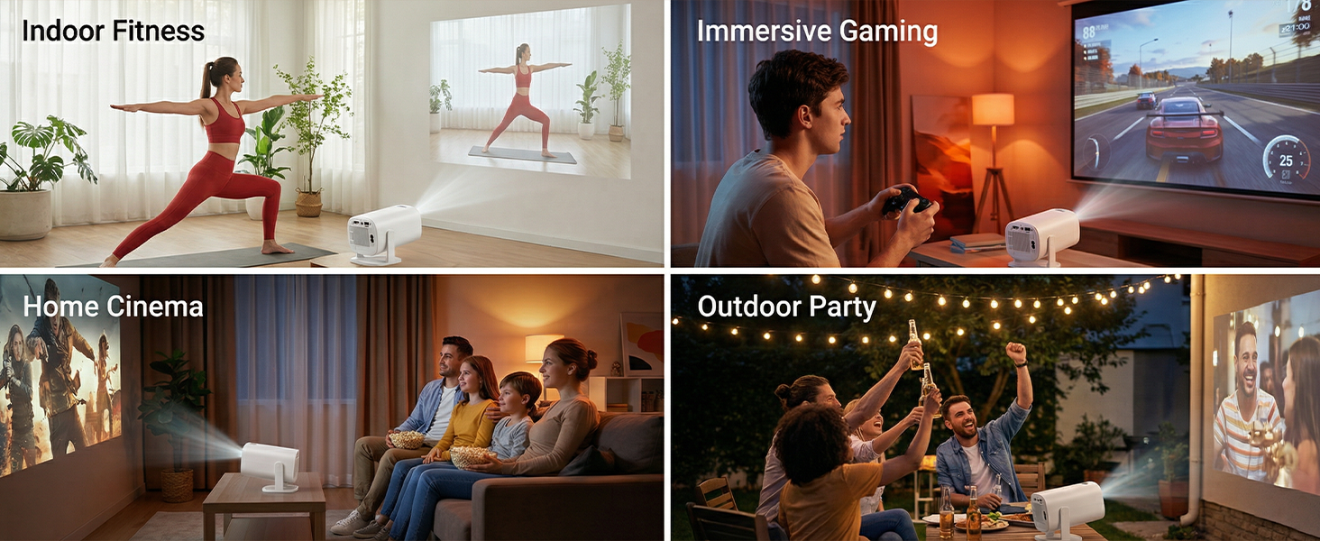 projectors 4k bluetooth wifi rechargeable