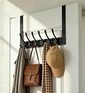 WLCSNG Over The Door Hooks with 6 Hooks for Hanging-Space-Saving,Over The Door Hanger,Over The Do...