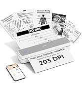 HPRT Inkless Portable Printer Wireless for Travel,Thermal Printer Supports 8.5" x 11" US Letter&amp;A...