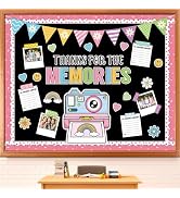 AnyDesign 90 Pcs End of The Year Bulletin Board Decoration Thanks for The Memories Camera Photo P...