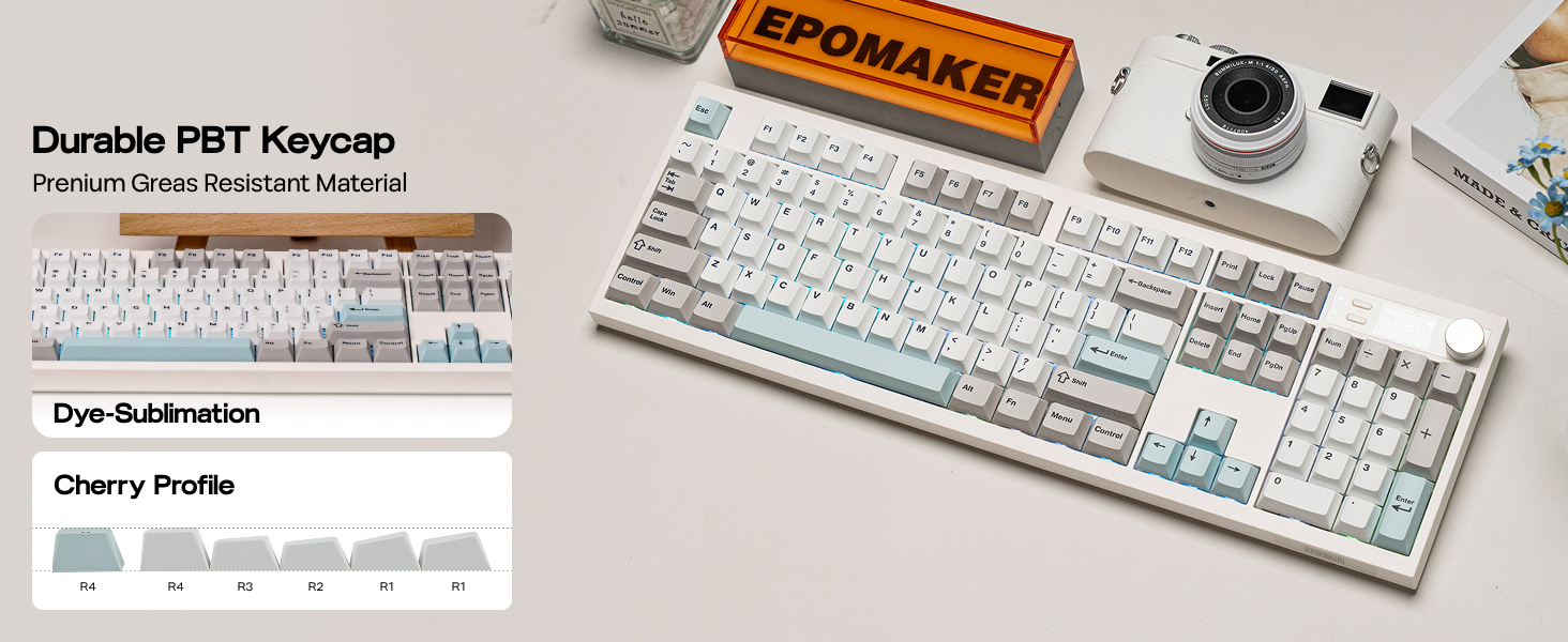 Full Size Mechanical Keyboard with Screen &amp; Knob