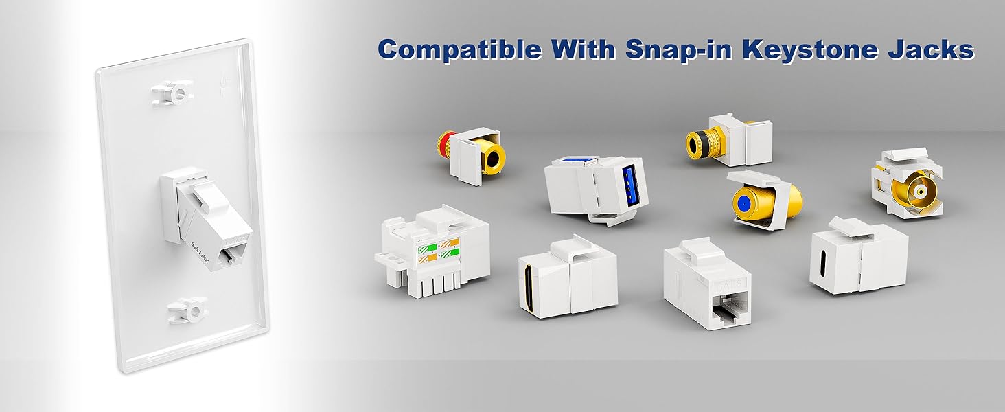 Compatible with Keystone Jack Insert