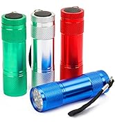 FASTPRO 4-Pack Aluminum LED Flashlights Set with AAA Dry Batteries Included and Pre-Installed