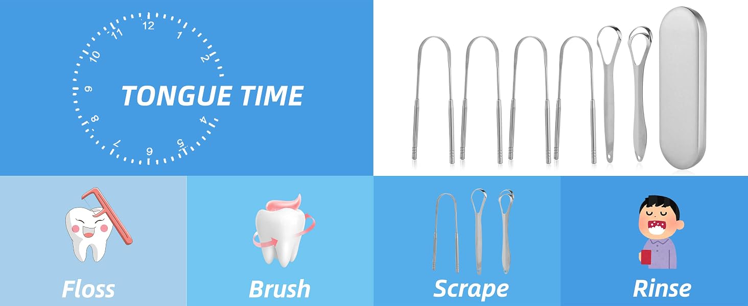 Aussumy 6 Pack Tongue Cleaners