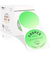 PARLAIM 3" Circle Thermal Labels,Gradual Change Dot Labels for Thermal Label Printer,Thermal Stic...