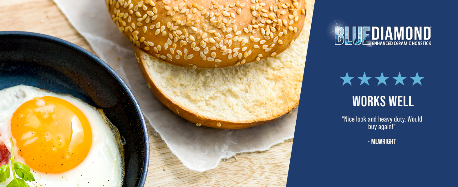 BlueDiamond, Ceramic Nonstick, PFAS-Free, Non-Toxic, Cookware, Saucepan, Classic