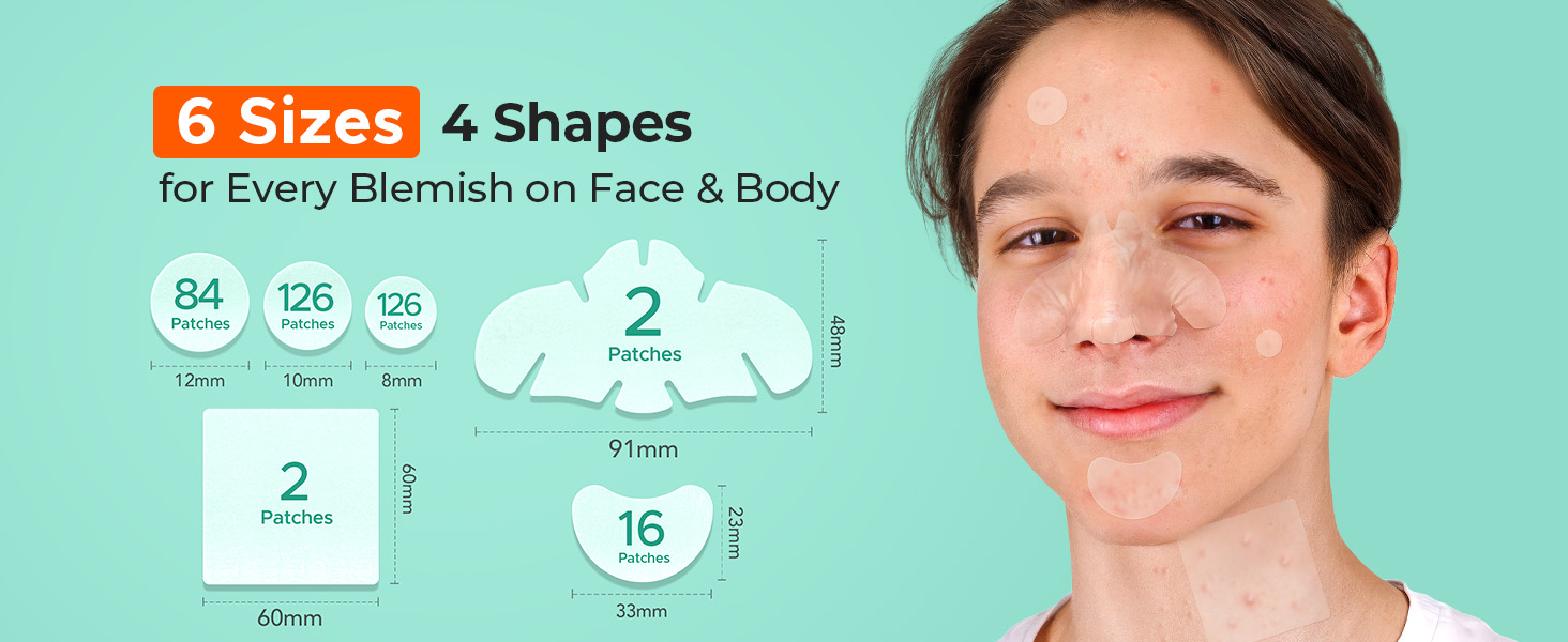 6 Sizes to Cover Small &amp;amp;amp; Large Acne