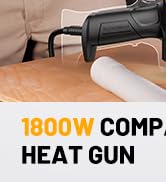 SEEKONE 1800W Heat Gun Compact Design Heavy Duty Hot Air Gun 122?~1202?(50?- 650?)Variable Temper...