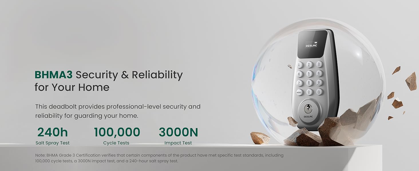 BHMA Grade 3 Certified