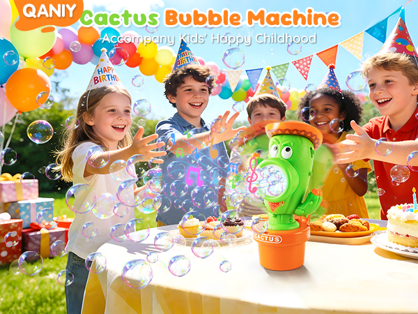 Cactus Bubble Machine for Kids