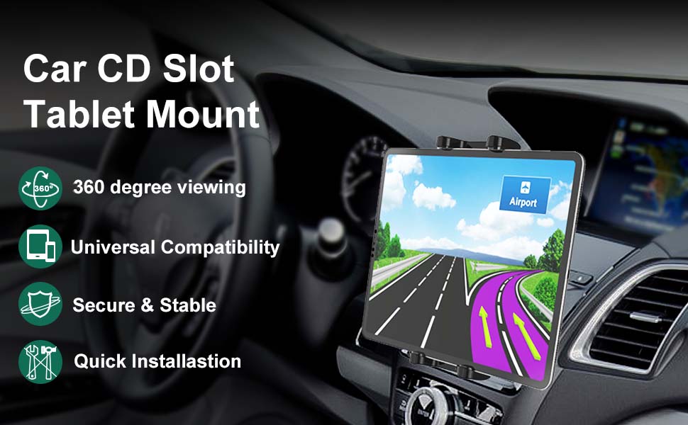 Car CD Slot Tablet Holder