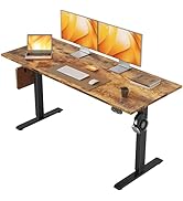 Agilestic Electric Standing Desk, 55 x 24 Inches Height Adjustable Desk, Sit Stand up Desk for Wo...