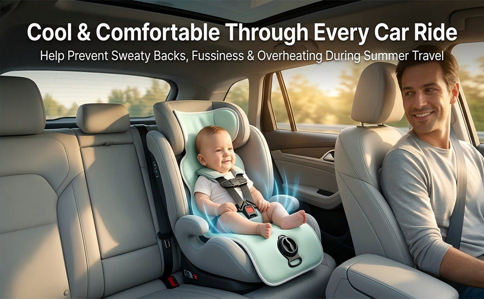 Car seat cooling pad for baby summer travel