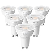 Lepro GU10 LED Bulb Dimmable, 50W Halogen Equivalent Light Bulbs, 5.5W 3000K Soft Warm Light Repl...