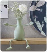 Florino – Friendly Flower Vase Modern Home Décor Vase for Flowers Unique Gifts by Peleg Design (S...