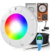 LyLmLe Pool Light for Inground Pools, 35W 12V RGBW LED Multicolor Inground Pool Light 12 Color Li...