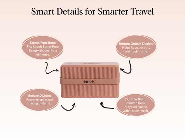 Kitsch 4-Compartment Travel Soap Case