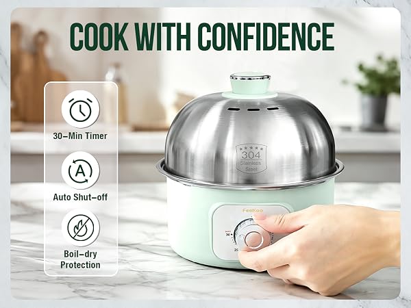 egg cooker auto shut off