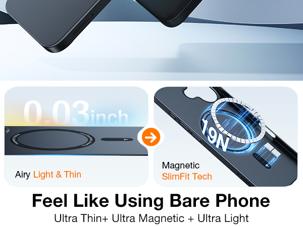 torras iphone 16 case slim thin magnetic