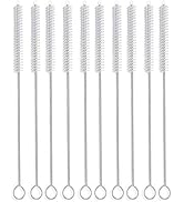 Long Straw Brush, Nylon Pipe Tube Cleaner 10-ihch X 2/5-inch Set of 10