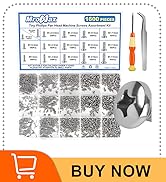 1600Pcs Tiny Phillips Pan Head Machine Screws Assortment Kit, Nickel-Plated Carbon Steel Screws M...