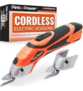 Pink Power Electric Fabric Scissors Box Cutter for Crafts, Sewing, Cardboard, Carpet, &amp; Scrapbook...