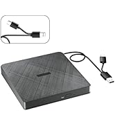 External CD Drive, USB 3.0 & Type-C Portable CD DVD Burner +/-RW DVD Player for Laptop, External ...