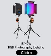 NiceVeedi 2-Pack RGB Photography Lighting with 20 Effects, 40W/360° Full Color/2700-6500K Studio ...