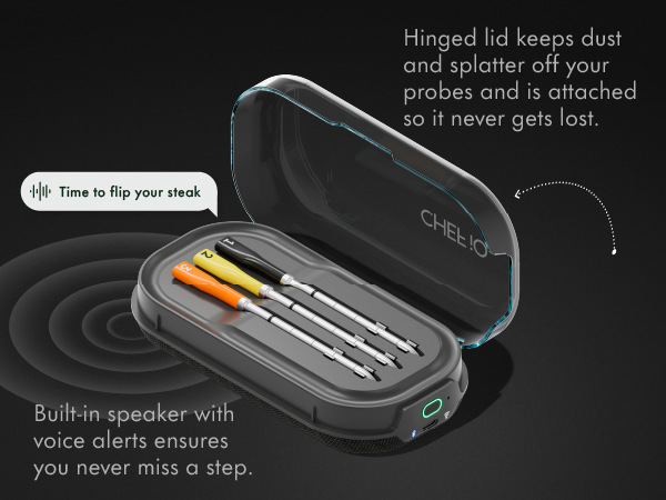 Built-in speaker with voice alerts