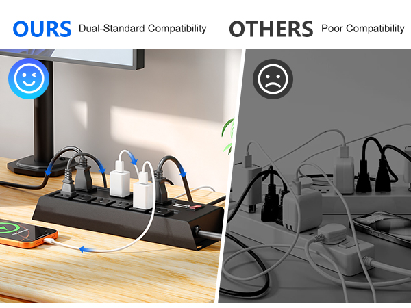 9 outletst power strip for maintaining a clean and tidy desktop