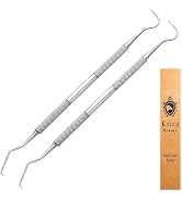 Dental Tools Set - Stainless Steel Krisp Beauty 2 Pc Dental Tooth Pick Tartar Remover Plaque Scra...