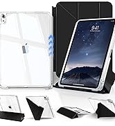 JKSML for iPad 11/10th Gen Crystal Clear with Removable Horizontal and Vertical Y-fold Tablet cas...