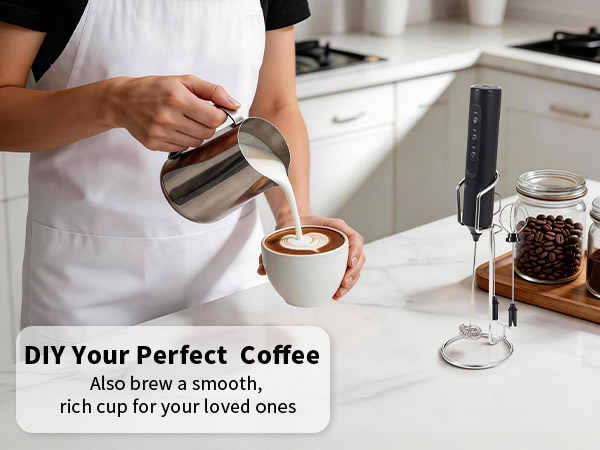 rechargeable milk frother handheld