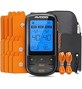 AVCOO 3-in-1 TENS Unit with 32 Modes, Dual Channel EMS Muscle Stimulator with 40 Intensities for ...