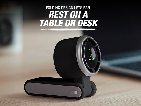 Personal Fan Sits on Desks and Tables for Office or Workspace Use